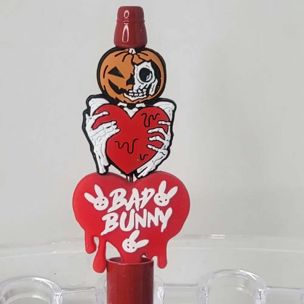 Focal Funny Beaded Pen Bad Bunny Pumpkin Skeleton Halloween